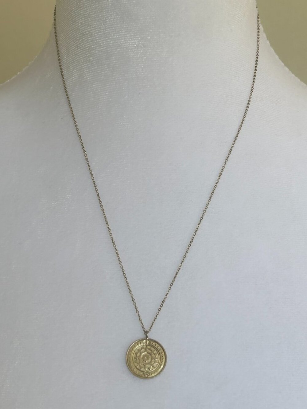 Gold Mandala Necklace Adjustable
